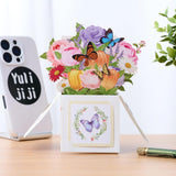 Pop Up Card, Handmade Gifts, Butterfly And Flower 3D Greeting Card With Envelope For Any Occasion, Mother'S Day, Anniversary, Valentines Day, Birthday, Foldable Celebration Cards For Friends
