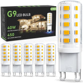 6 Pack G9 LED Bulbs 4W 40W Equivalent 3000K Soft Warm White 450 Lumens Non Dimmable