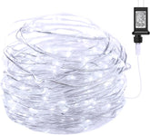 100 LED Fairy Lights 33FT Pure White Firefly String Lights Waterproof Copper Wire for Bedroom Wedding Party Christmas Decor