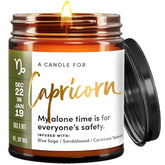 Capricorn Gifts For Women, Astrology Gifts For Women, Capricorn Candle, Zodiac Gift, December January Birthday Gift For Woman, Zodiac Candles, Astrology Candle - 9Oz