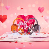 - Romantic Cat Valentines Card, 3D Couple Cat Pop Up Valentines Day Card For Wife, Husband, Him, Her, Girlfriend, Boyfriend, Adults | 6X8 In Valentine Pop Up Cards With Envelope Valentine'S