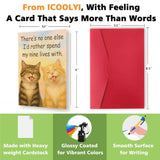 Funny Valentine’S Day And Anniversary Card Gift For Women Men – Cute Cat-Themed Romantic Love Card For Couples, Husband, Wife, Boyfriend, Or Girlfriend, Him Her