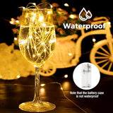 10 Pack 10FT 30 LED Fairy Lights Battery Operated with Timer Waterproof Copper Wire Twinkle String Lights for Indoor Outdoor Christmas Tree Wedding Party Holiday Decor