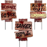 Halloween Decorations, 3 Pack 19" x 16" Yard Signs Stakes Props Outdoor Decor Scary Zombie Vampire Graves Holiday Party Supplies