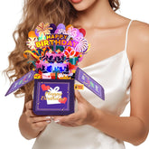 3D Musical Birthday Card With Lights – Pop Up Gift Box Design, Plays “Happy Birthday” Song, Includes Envelope And Note Cards – Fun Greeting For Kids, Adults, Friends