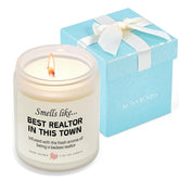 Funny Realtor Gifts Lavender Scented Candle Real Estate Agent Gift Supplies Closing Gifts For Men Women Realtors Salesperson Broker With Gift Box