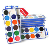 12 Pack Watercolor Paint Set For Kids, 12 Colors Water Color Paint Sets For Kids With Paint Brush, Kids Watercolors Paint Set For Party Favor, Classroom.
