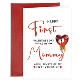 First Valentines Day As My Mommy Card Happy First Valentine'S Day Card From The Bump Mom To Be Valentine Card 1St Valentines Card Greeting Card With Envelope Always Be My 1St Valentines Card