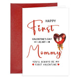 First Valentines Day As My Mommy Card Happy First Valentine'S Day Card From The Bump Mom To Be Valentine Card 1St Valentines Card Greeting Card With Envelope Always Be My 1St Valentines Card