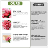 Artificial Tulip In Bulk For Home Kitchen Wedding Bridal Bouquet,Fake Flowers For Mother'S Day Easter Table Centerpieces Decorations(Large Size,Hot Pink,Real-Touch,12Pcs)
