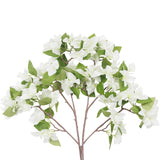 2 Pcs Artificial Flowers Bougainvillea Outdoor White Faux Bougainvillea Flowers With Stems Artificial Bougainvilleas Silk Flowers Branches For Garden Wedding Centerpieces Table Runner Decor