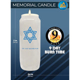 Ner Mitzvah Yahrzeit Memorial Candles, 9 Day Burn Time (Pack of 3)