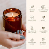 Bia Candle Co Soy Blend Candle – Creamy Coconut, Pistachio & Salted Caramel Over Vanilla & Tonka – Clean Long Burn, Lead-Free Wick – Pistachio Coconut, 7 Oz
