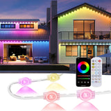 Permanent Outdoor Lights, Rgb Eave Lights With App Control Remote, Ip67 Waterproof Led String Lights For Christmas, Hall