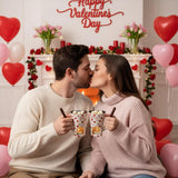 Valentines Chocolate Fondue Mug With Fork And 3 Candle Sweet Ceramic Personal Chocolate Melting Cup Ideal Couple Mom Gifts Birthday Date Night Birthday Wedding Gifts(White, Heart)