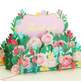 3D Flowers Thank You Card - Rose Thank You Pop Up Card With Envelopes For Family Friends Colleague Teacher Doctor Nurse Appreciation Gifts