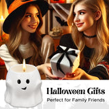 13Oz Halloween Ghost Candle Boo Basket Stuffers For Women Men, Large Pumpkin Spice Scented Candle Up To 60 Hours Halloween Decorations Indoor