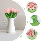 20 Pcs Fake Tulips Artificial Flowers Real Look Pu Realistic Artificial Tulips For Diy Home Wedding Bouquet Decorations Floral Arrangements