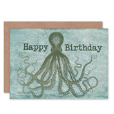 Birthday Happy Octopus Tentacles Art Greetings Greeting Card Gift