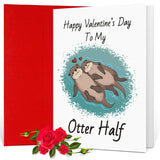 Valentines Day Card Gifts For Him Men - Mens Valentines Gifts, Funny Valentine'S Day Cards - Anniversary Love Gift For Him Her, Cute Otter Card - Valentine'S Cards Gift For Husband, Wife, Boyfriend
