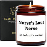 Nurse Gifts For Women & Men, Christmas Thank You Gifts For Nurses, Nurse Graduation Gift, Nurse Last Nerve Candle