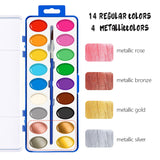 18 Colors Watercolor Paint Set Bulk Pack Of 24 Water Color Paint Sets Water Color Sets
