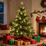 Decorations Lights, 13.5Ft 20 Led Battery Christmas Light With Timer & 8 Modes, Christmas Ball Ornaments Lights For Xmas