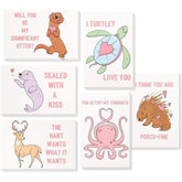 Animal Pun Valentines Cards - 48-Pack, 4 X 6 In - Greeting Card Pack With Envelopes & Funny Love Notes