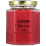 Christmas Hearth Scented Blended Soy Candle | Spice, Wood & Fireplace Aroma | Hand Poured In Usa By
