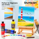 12 Colors Acrylic Paint, 250Ml/8.45Oz Bottles Acrylic Paint Set, Rich Pigments, Bulk Painting Supplies For Artists, Beginners And Kids Painting On Rocks Crafts Canvas Wood