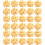 Silk Hydrangea Heads 30 Pcs Artificial Flowers Only Heads No Stems Fake Hydrangea Flowers For Home Wedding Decor No Stems (Light Yellow)