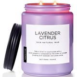 Lavender Citrus Candles, 19.4Oz 110H Burn Time Large Natural Soy Candles For Home Scented, Stress Relief Aromatherapy Gifts For Mom Friends Teacher & Spa, Bath, Yoga