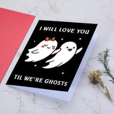 Funny Anniversary Cards For Couple Funny Spooky Gifts For Her Him Ghost Couple Stocking Stuffers First Anniversary Card For Husband Valentines Wedding Bachelor Groom Boyfriend Day I Love You Gifts
