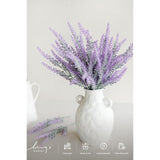 Artificial Purple Lavender, 4 Bushes Fake Lilac Flower For Wedding Bouquet Diy Table Centerpieces And Floral Arrangement Decoration