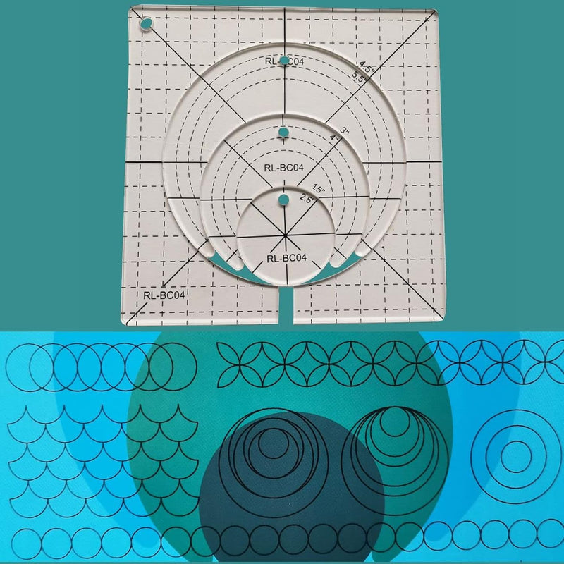 Boomerang Circles Quilting Templates Ruler