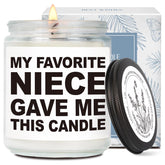 Scented Candle Gifts For Aunt Uncle From Niece, My Favorite Niece Gave Me This, Funny Birthday Thanksgiving Christmas Mother'S Father'S Day Candles Gift For Uncle Auntie At Home Office-15