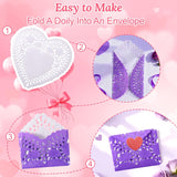 300Pc 10X10" Valentines Day Craft Gift Large Paper Heart Doilies With 100Pc Heart Shaped Doilies Lace Heart Doily Envelopes 200Pc Glitter Foam Heart Stickers For Valentines Day Wedding Party(10 Inch)