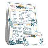 Surfer Birthday Party Decorations, Birthday Games Decorations With 1 Activity Sign For Girls Holiday 30 Cards For Kids Baby Shower Tea Activity Favors