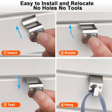 Vinyl Siding Hooks, Hold Up To 30Lbs, No-Drill Heavy-Duty Outdoor Siding Clips, Easy Install Rustproof For Hanging Christmas Wreaths & Lights 10 Pack