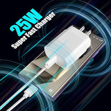2 Pack 25W USB C Fast Charger with 10FT USB C Cable for Samsung Galaxy S26 S25 S24 Wall Charger