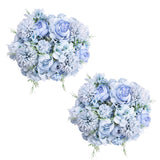 Artificial Flowers, 4 Packs Blue Fake Peony Silk Hydrangea Bouquet Decor Plastic Carnations Daisy Realistic Flower Home Office Party Decor Arrangements Wedding Decoration Table Centerpieces