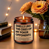 Scented Candle - Poker Gifts For Men, Women - Casino Gifts, Gambling Ideas - Game Night Decor For Adult - Funny Valentines Day, Birthday Presents For Poker Players, Card Players, Gamblers