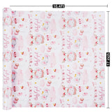 Pink Baby Shower Wrapping Paper Roll - 17 Inch X 16.4 Feet - Cute Elephant With Baby Girl Letter Design Perfect For Girls, Birthday, Party