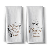 Funny Kitchen Towels,Themed Dishcloth Towels Decor,14"X26"Inch,Hand Towels,Tea Towels,Gift For Lover,Hostess,Housewarming,Valentine'S Day,Candlelight Dinner,2Pack-Gold