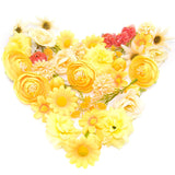 Fabric Flowers Heads For Craft, 40 Pcs Yellow Flowers Mini Fake Flowers Heads, Artificial Flowers Faux Daisy Fake Rose, Silk Flowers Artificial Daisy For Hair Decoration, Wreath Making, Scrapbooking