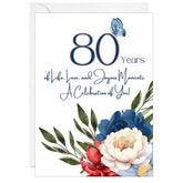 80Th Birthday Card, 80 Years Old, Birthday Card For Grandmother