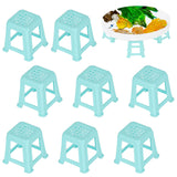8 Pcs Canvas Stands Paint Stands For Painting Solid Color Canvas Support Stand Plastic Paint Stand Mini Canvas Feet Risers For Fluid Acrylic Pouring Paint Supplies (Blue)