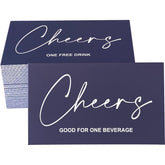 100 Free Drink Tickets Drink Tokens For Party Wedding Halloween Work Event Party Bar Dark Navy Blue Type2