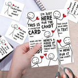 Funny Kids Valentines Day Cards, Humorous Stick Figure Designs, Diy Cut-Outs With Blank Back For Messages – Perfect For School Exchanges, Parties, And Friends