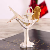 Funny Birthday Card For Women | Pop Up 3D Martini Glass | 21St Birthday Cards For Her, Girlfriend | Retirement Card For Mom | 30Th Birthday Card For Sister | Promotion Cards For Boss, Friend